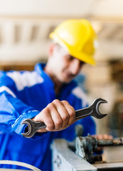 hand and wrench